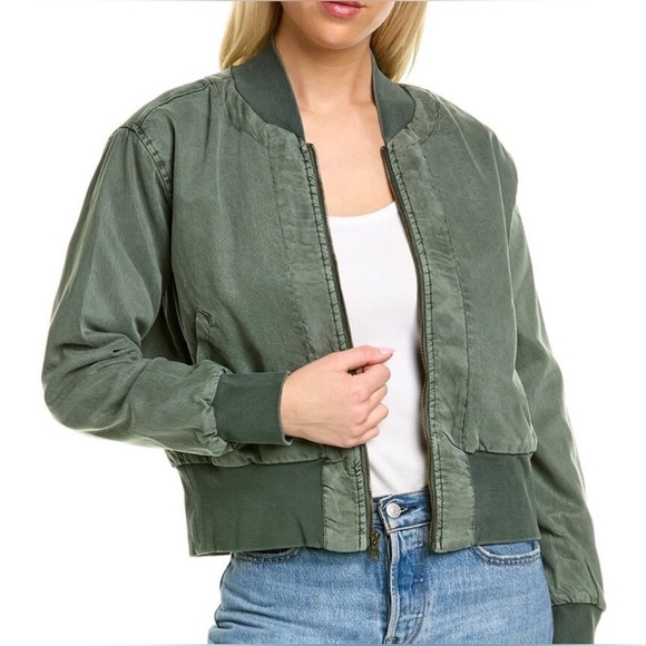 Young Fabulous & Broke Jackets & Blazers - YFB Colton Reversible Cotton Quilted Bomber Jacket Army Green Outdoor Winter